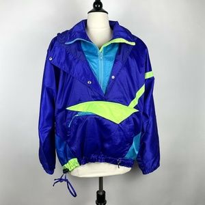 Vintage 1980s Obermeyer Sport Windrider Wind Breaker Jacket Size 12